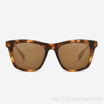 Gafas de sol cuadradas de acetato con bisagra mejorada para mujer